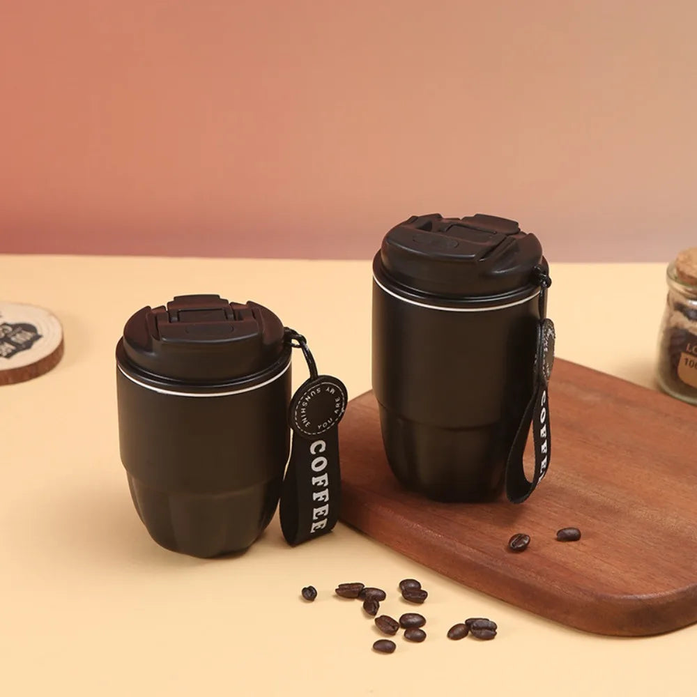 Durable Mini Stainless Steel Coffee Mug Portable Simple Vacuum Flasks 260ml Small Capacity Dual Drink Cup Car