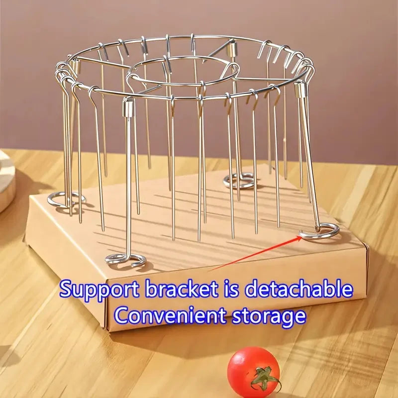 Air fryer skewer rack, stainless steel household skewer grill, hanging grill, simple skewer rack, skewer bracket