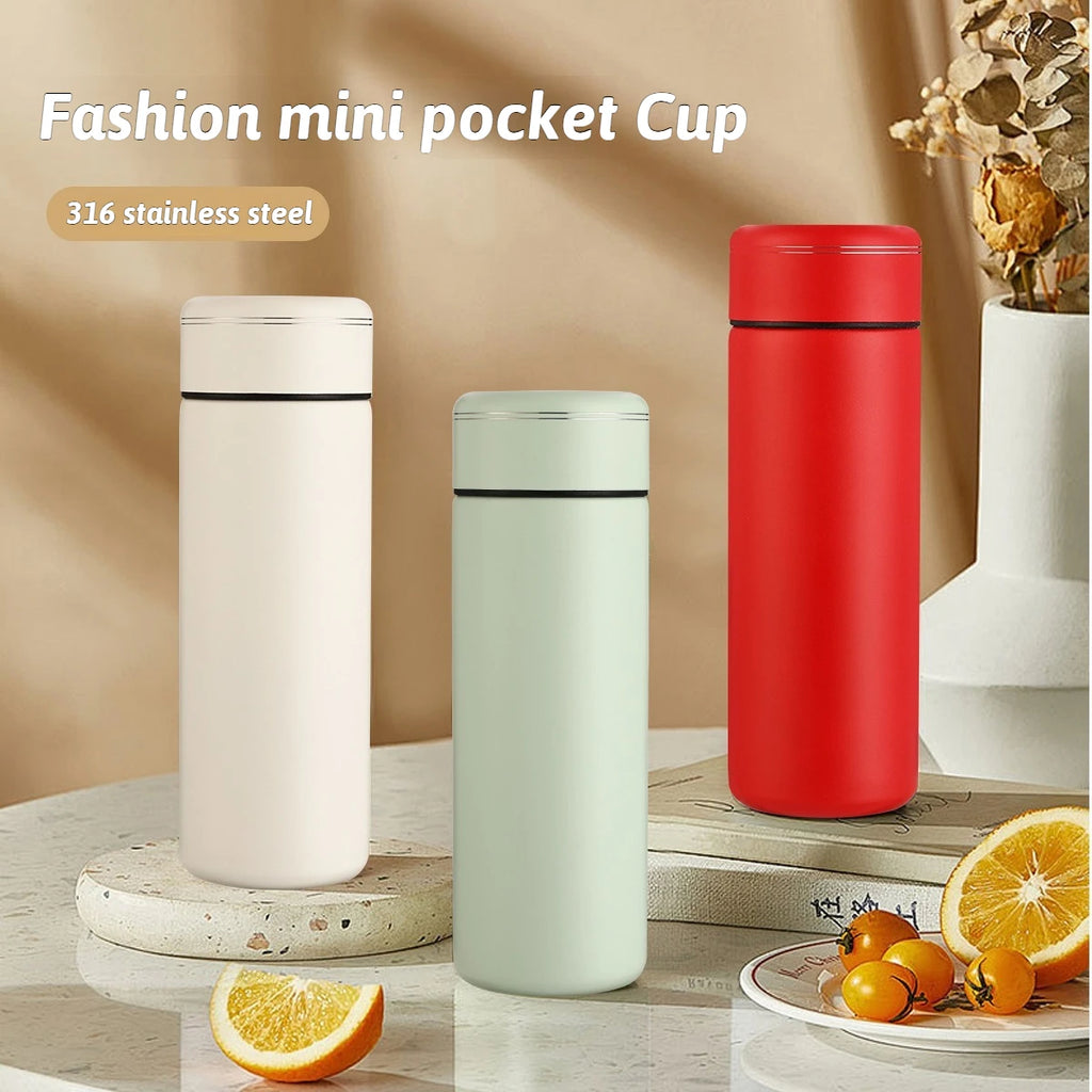 Mini Thermos Cup 200ml/300ml Pocket Cup 316 Stainless Steel Thermal Coffee Mug Vacuum Flask Insulated Hot Water Bottle Kids Gift