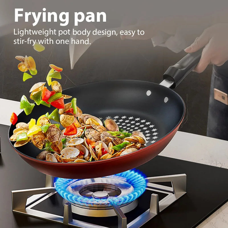 24cm Cast Iron Omelette Pan Nonstick Honeycomb Fry Pan Hot Frying Pans Electric Gas Cooktops Compatible Kitchen Cookware