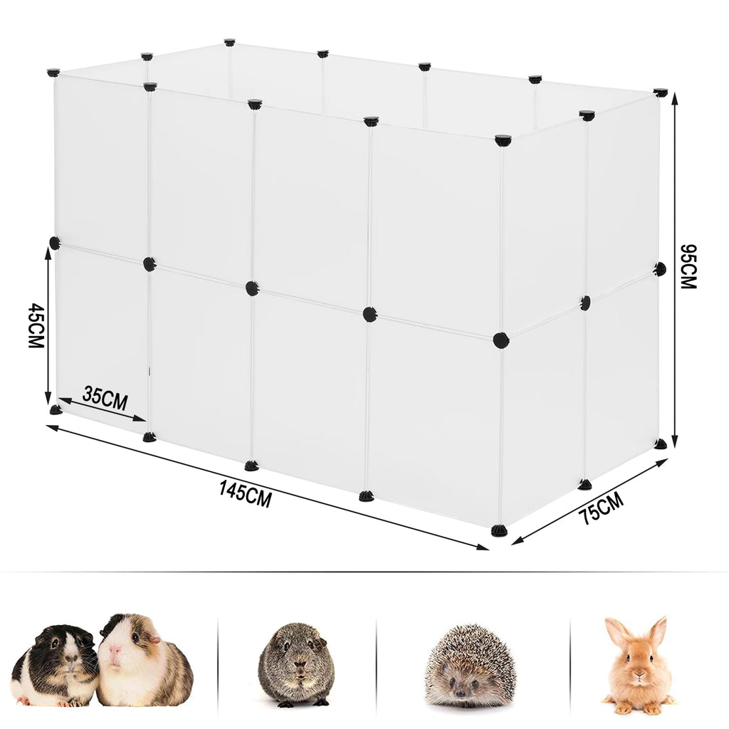 DIY Pet Playpen Rabbit Accessories Indoor Guinea Pig House with Door Cage for Cat Hedgehog Hamster Exercise Modular Enclosure