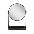 5X 1X Magnification Makeup Mirror with Accessory Tray Phone Holder 360 Degree Rotation Dual-Sided Vanity Mirror Ideal Makeup