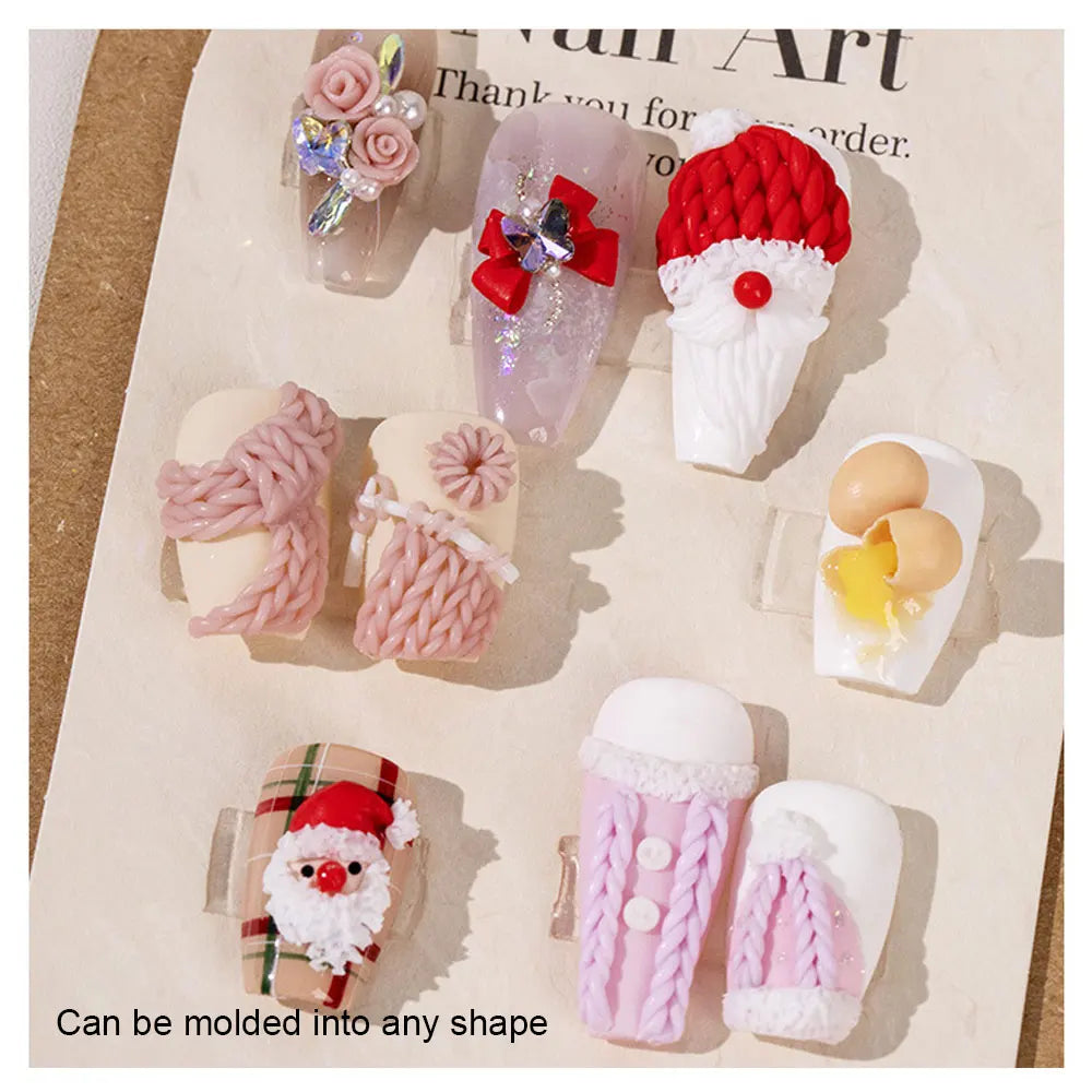 Nail 12 Colors Plasticine Gel for Nails DIY Carve Patterns 3D UV Gel Acrylic Carving Flowers Accessories for Manicure Art Tools