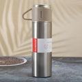 304 Stainless 500ml Steel Vacuum Insulated Water Bottle Portable Coffee Bottle Office Gift Set Business Style Travel Thermal Mug