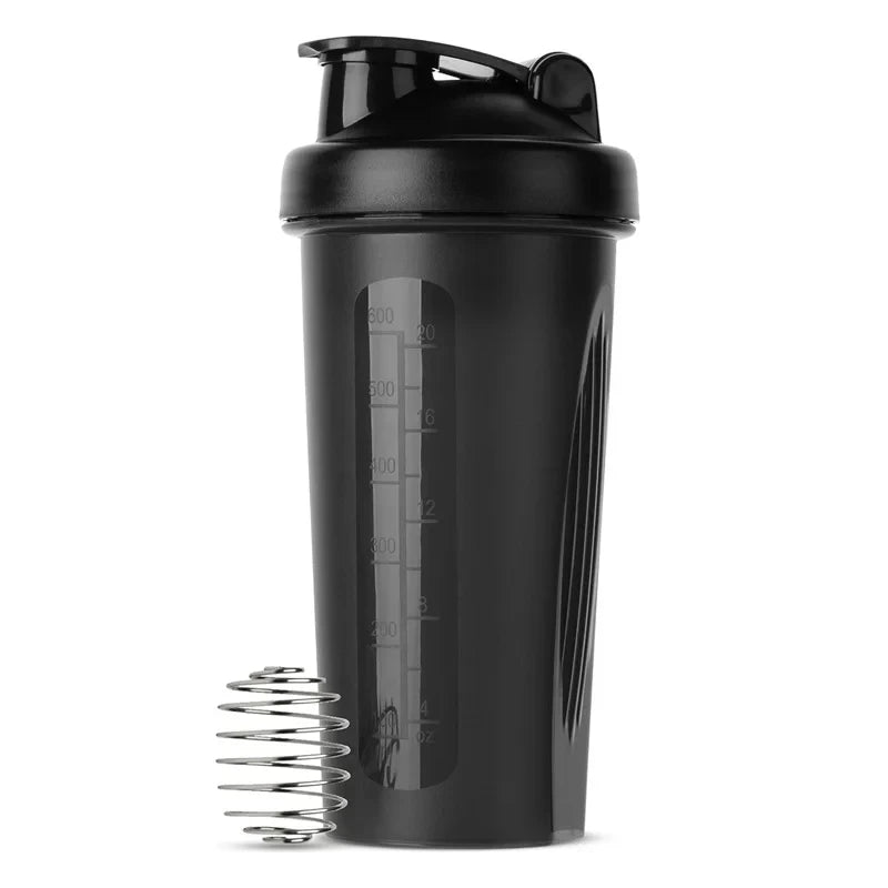 600ml Shaker Bottle  Protein Shaker Plastic Bottle Portable Fitness Bottle for Fitness Enthusiasts Athletes
