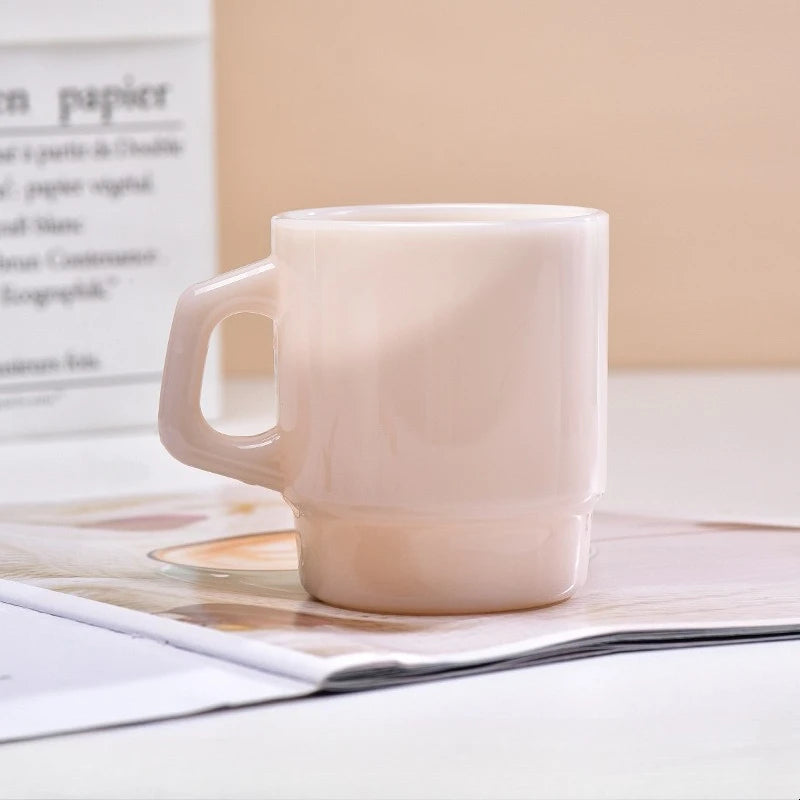 Korean Style Glass Coffee Travel Mug Milk Tea Water Cup Espresso Cups Personalized Milk Jade Mugs Mate Gifts Tableware