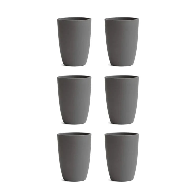 2/4/6pcs Grey plastic cup reusable Suitable for home kitchen restaurant picnic camping RV Drink soda milk juice