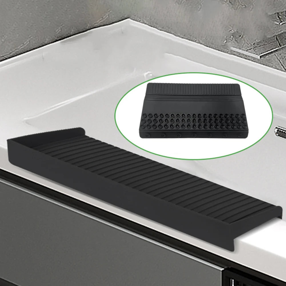 1pc Silicone Sink Rim Splash Guard Protector Faucet Splash Guard Mat Drain Pad Countertop Protector Kitchen Water Baffle