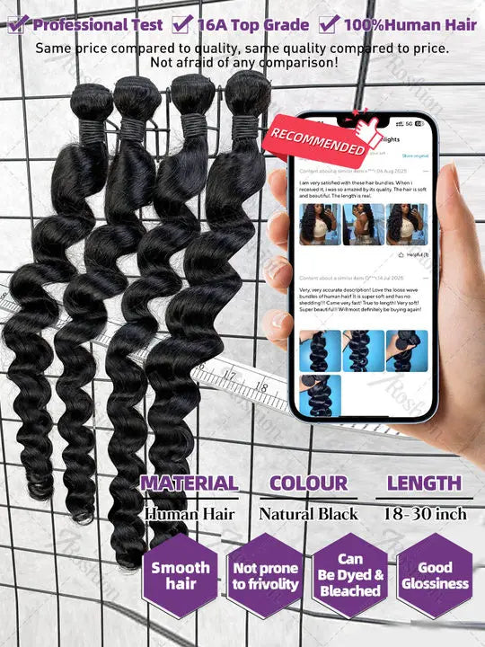 30 32 Inch Loose Wave 3 4 Bundles Raw Virgin Unprocessed Remy Human Hair Brazilian Loose Deep Wave Human Hair Bundles Extensions