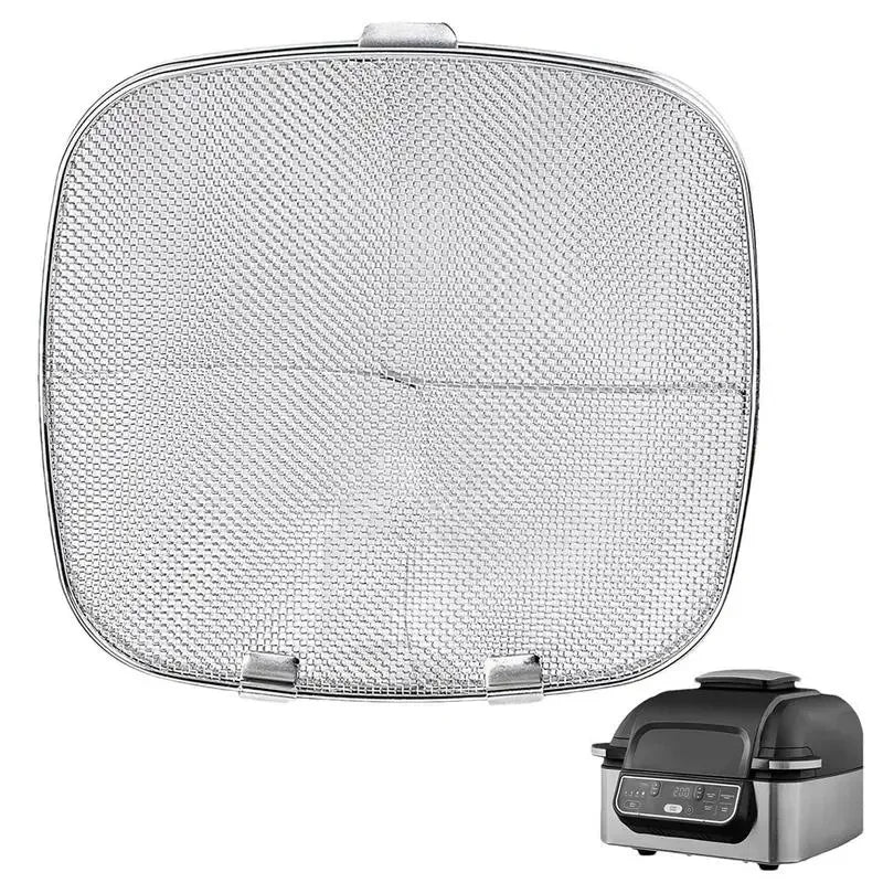 Stainless Steel Splatter Shield for Ninja Foodi AG301 Air Fryer Accessories for Ninja Foodi 5-in-1 Indoor Grill Replacement Part