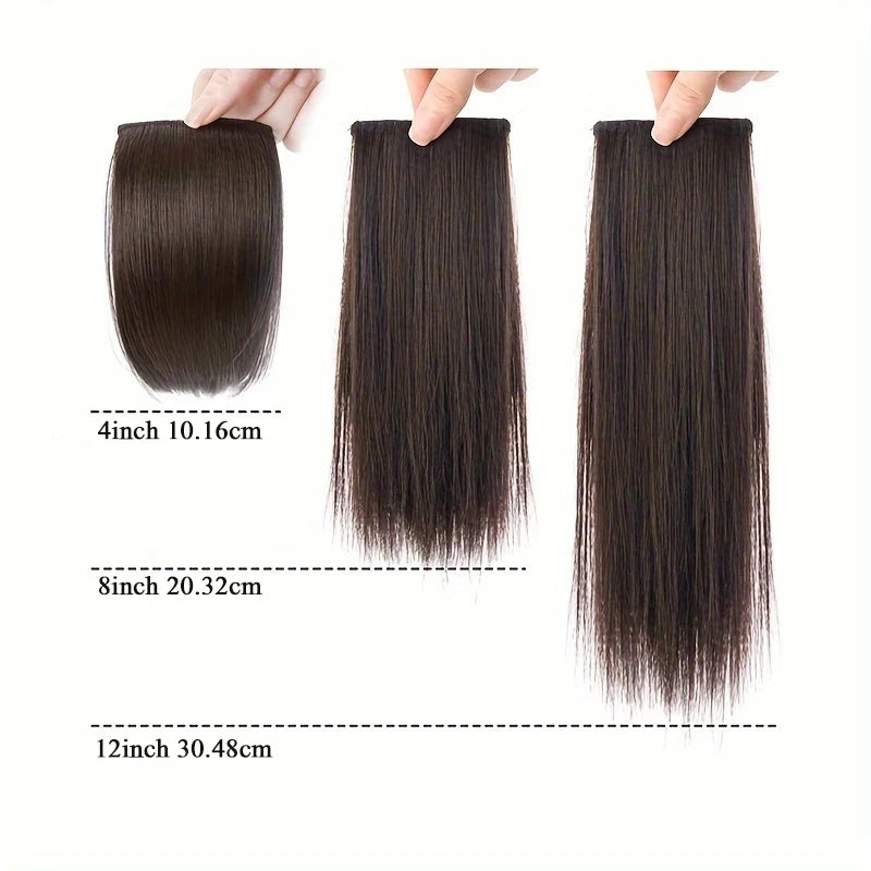 Synthetic Invisable Seamless Hair Pads Clip In Increase Hair Volume Hair Extensions Top Side Cover Hairpiece for Women