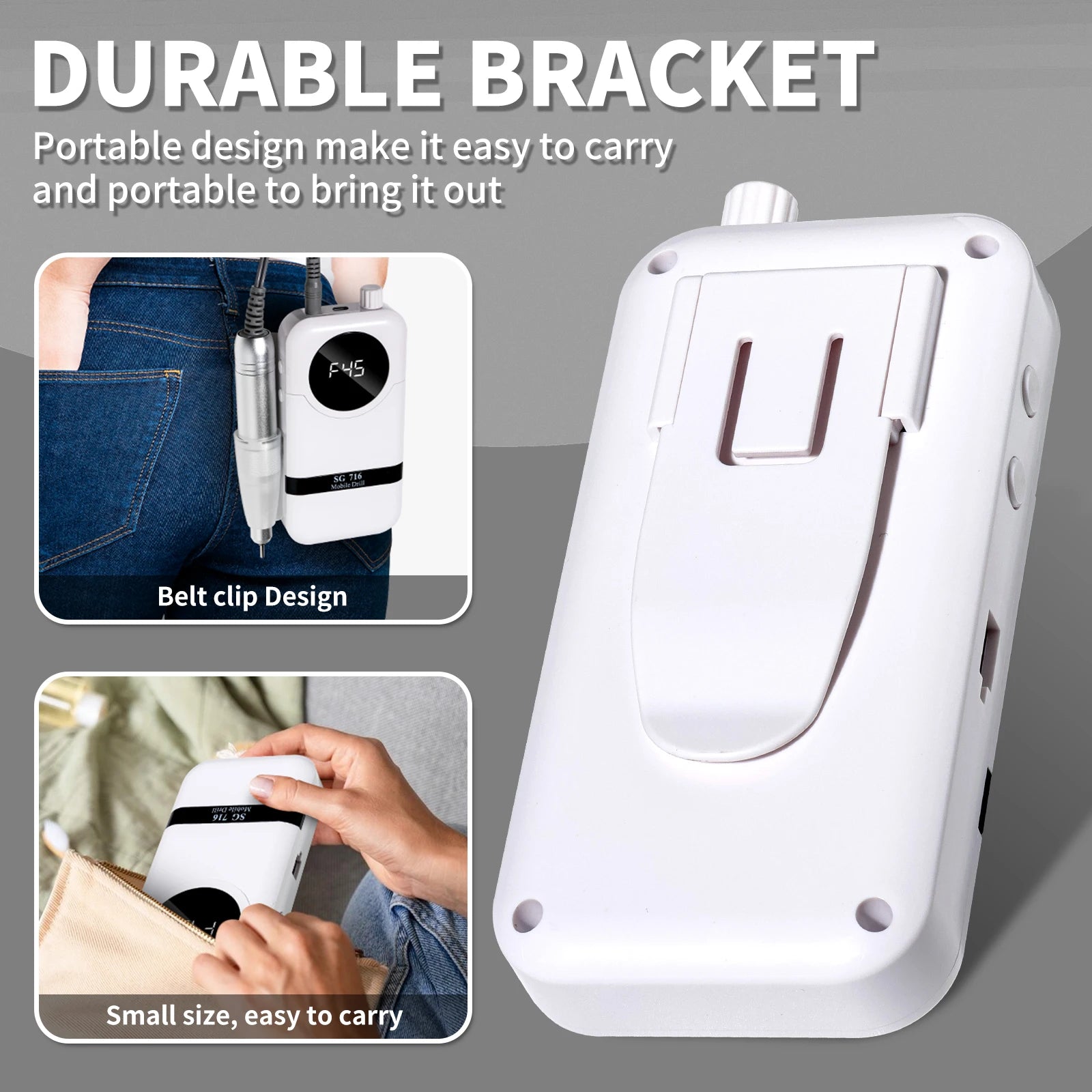 45000RPM Rechargeable Electric Nail Drill Professional Nail Polishing Machine Low Noise Nail Sander File For Manicure Salon