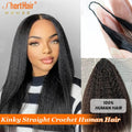 Kinky Straight Feather Crochet Human hair Knotless Pre-Separated Crochet Hair Extension Remy Hair Bundles 100% Human Hair 350G