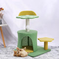 Tieker Sisal Cat Tree Toy Cat Scratching Post with Hanging Ball Cat Scratching Frame Cat Bed Plush Tower