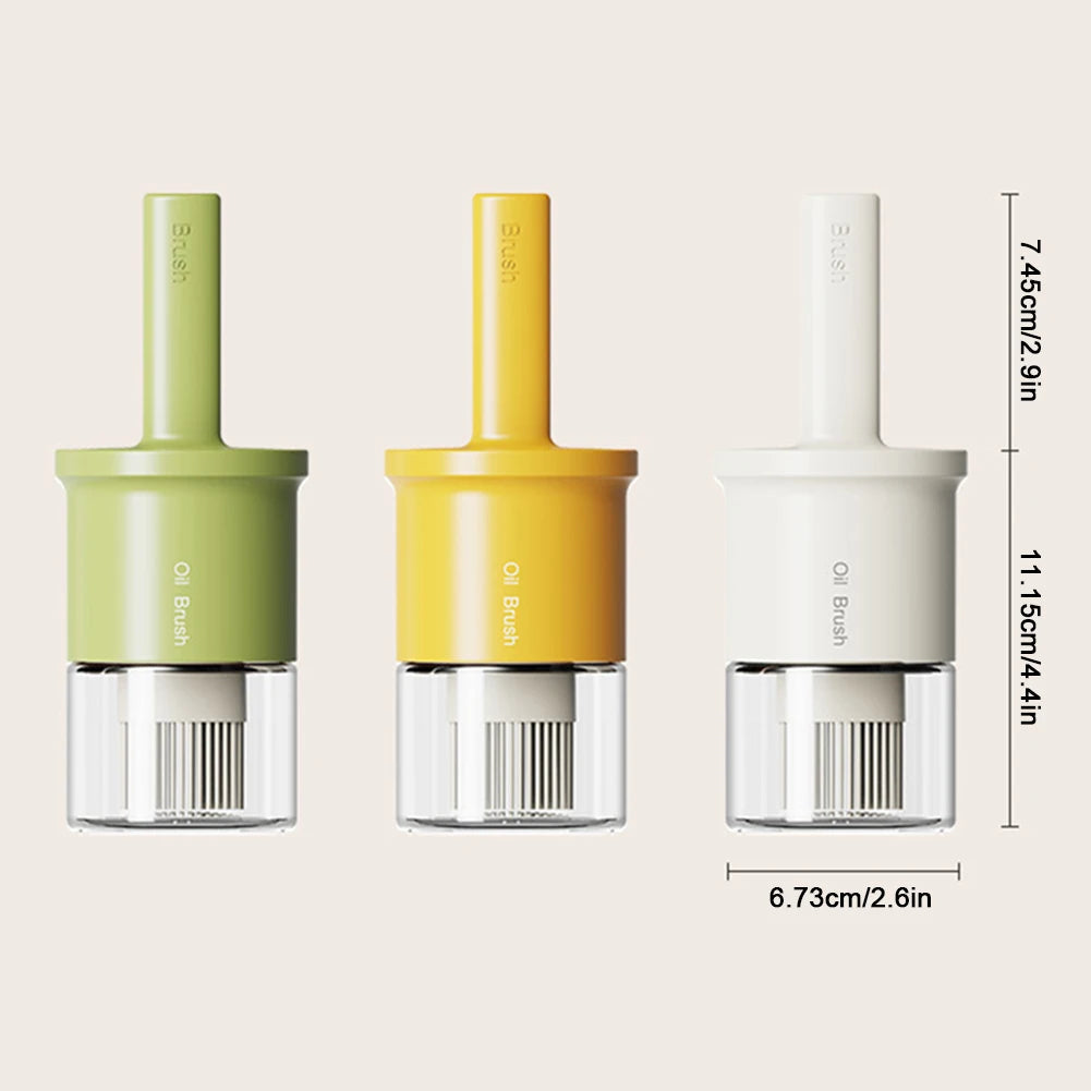 2 In 1 Oil Dispenser Bottle With Brush Heat Resistant Olive Oil Bottle Sauce Vinegar Seasoning Bottle For BBQ Baking Tool