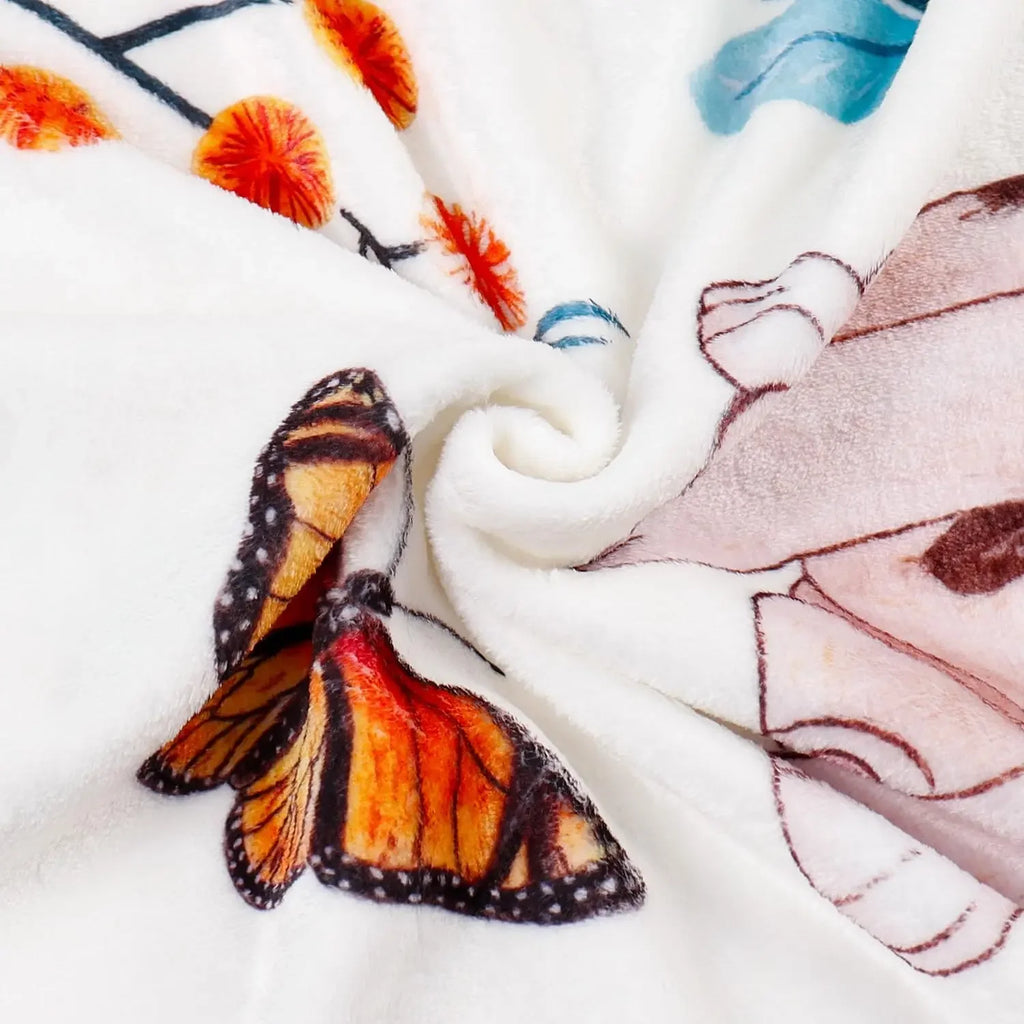 VIKAMA Blanket, Flannel Blanket, Bedroom Blanket, Sofa Blanket, Nap Blanket, Throw Blanket, Air Conditioner Blanket
