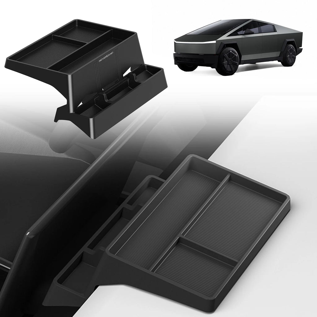 NEVERLAND Center Console Organizer, Behind Screen Storage Box for Tesla Cybertruck, Phone Holder Truck Accessories
