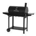 30-Inch Charcoal Grill with Side Table and Front Storage Basket, Outdoor Cooking Grill with 627 sq.in. Cooking, Customized