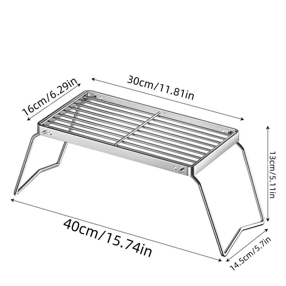 Stainless steel folding barbecue grill, outdoor camping portable barbecue grill, multi size (S/M/L) picnic grill