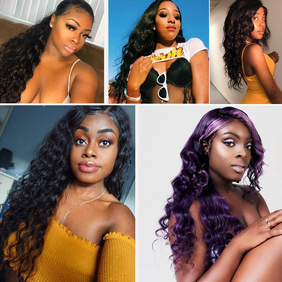 Peruvian Natural Water Wave Hair Weave Bundles Virgin Unprocessed Tissage Human Raw Hair Extensions Tissage Cheveux Wet and Wavy