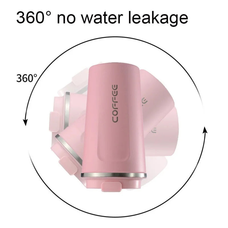 New Intelligent Temperature Measurement Stainless Steel Coffee Cup Thermos Cup Solid Color Gradual Change Optional Portable