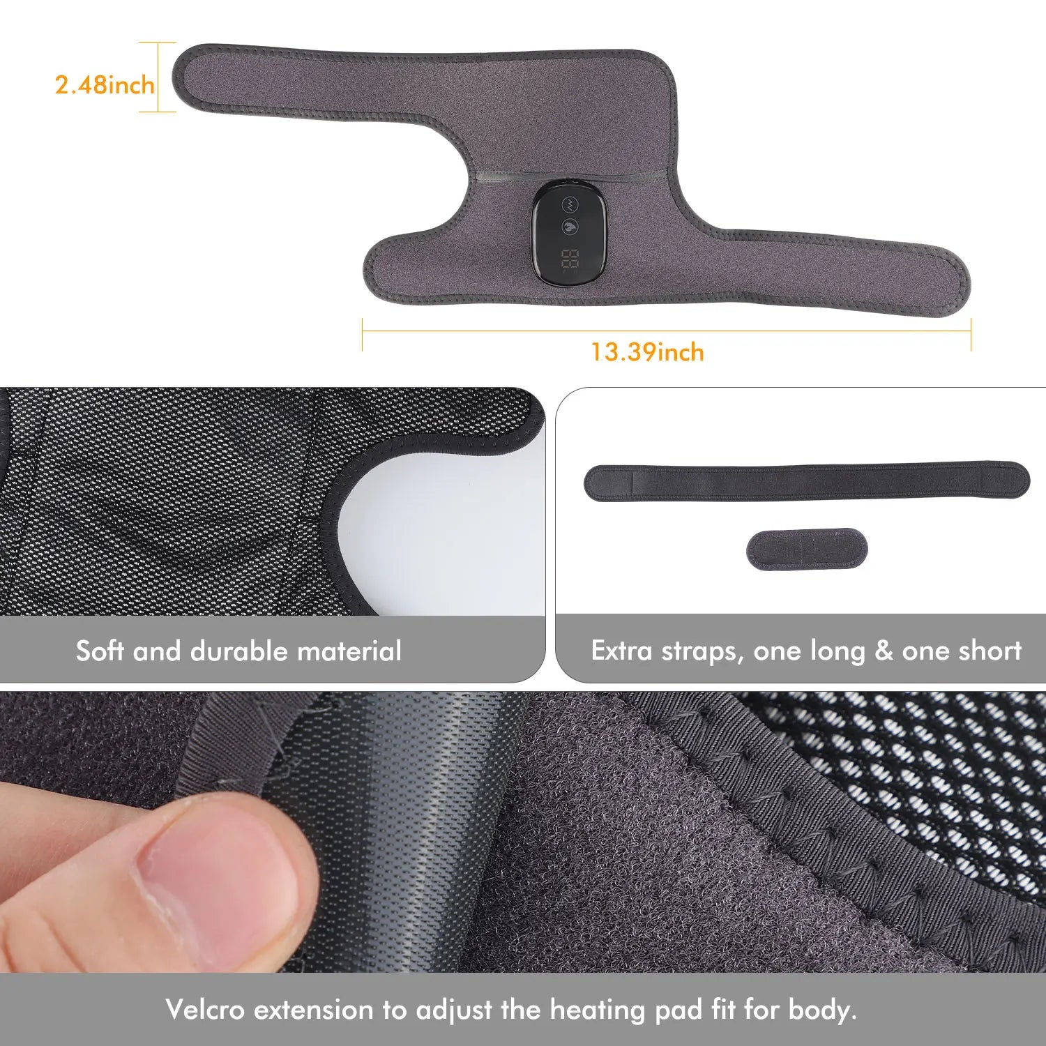 Electric Knee Pad Fast Heating Vibration Massage 5000mAh Knee Temperature Massager Shoulder Elbow Brace Leg Joint Muscle Relax