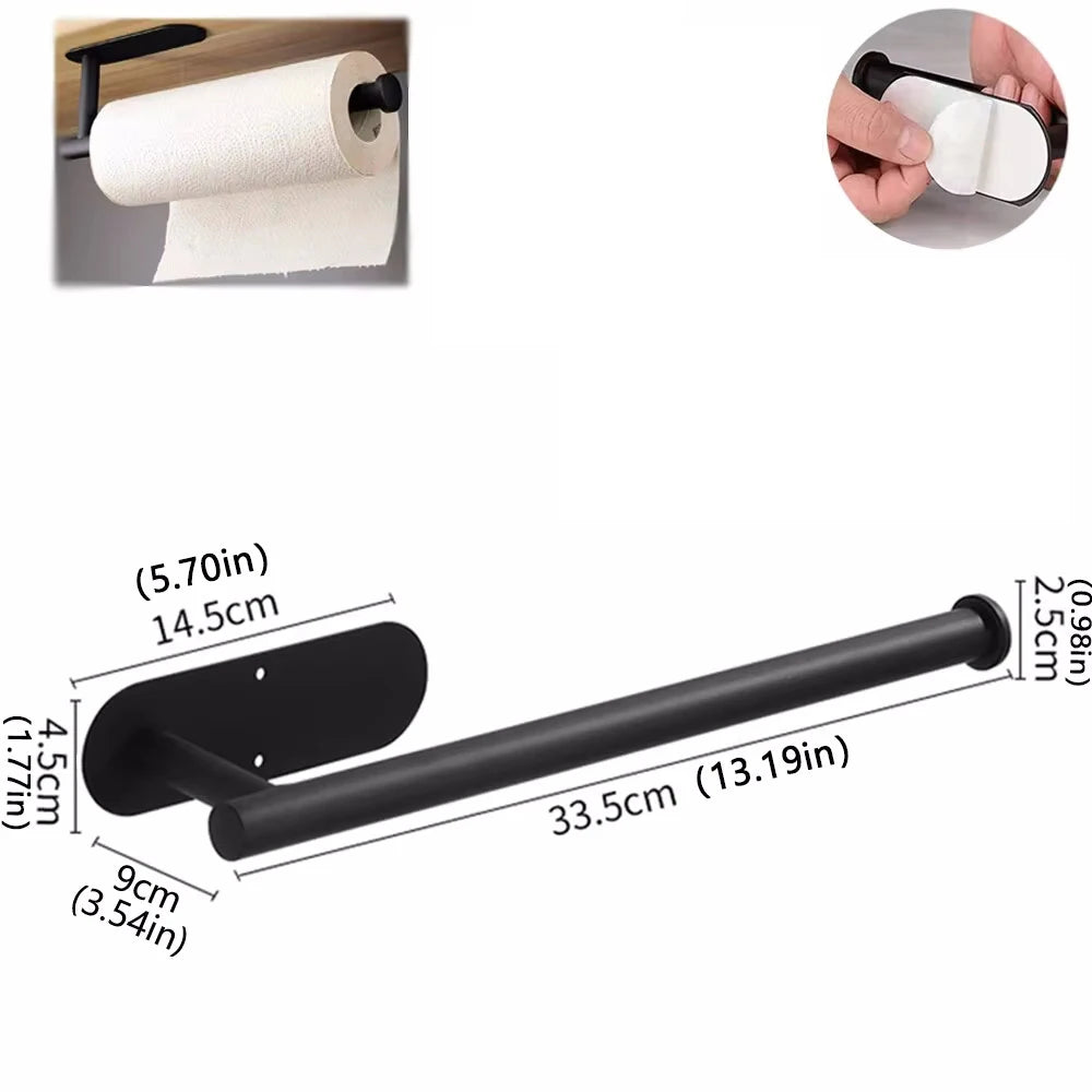 Paper Towel Holders For Kitchen,Adhesive Roll Paper Holder,Bathroom Storage Rack,Tissue Dispenser,Kitchen Organizers,Towel Rack