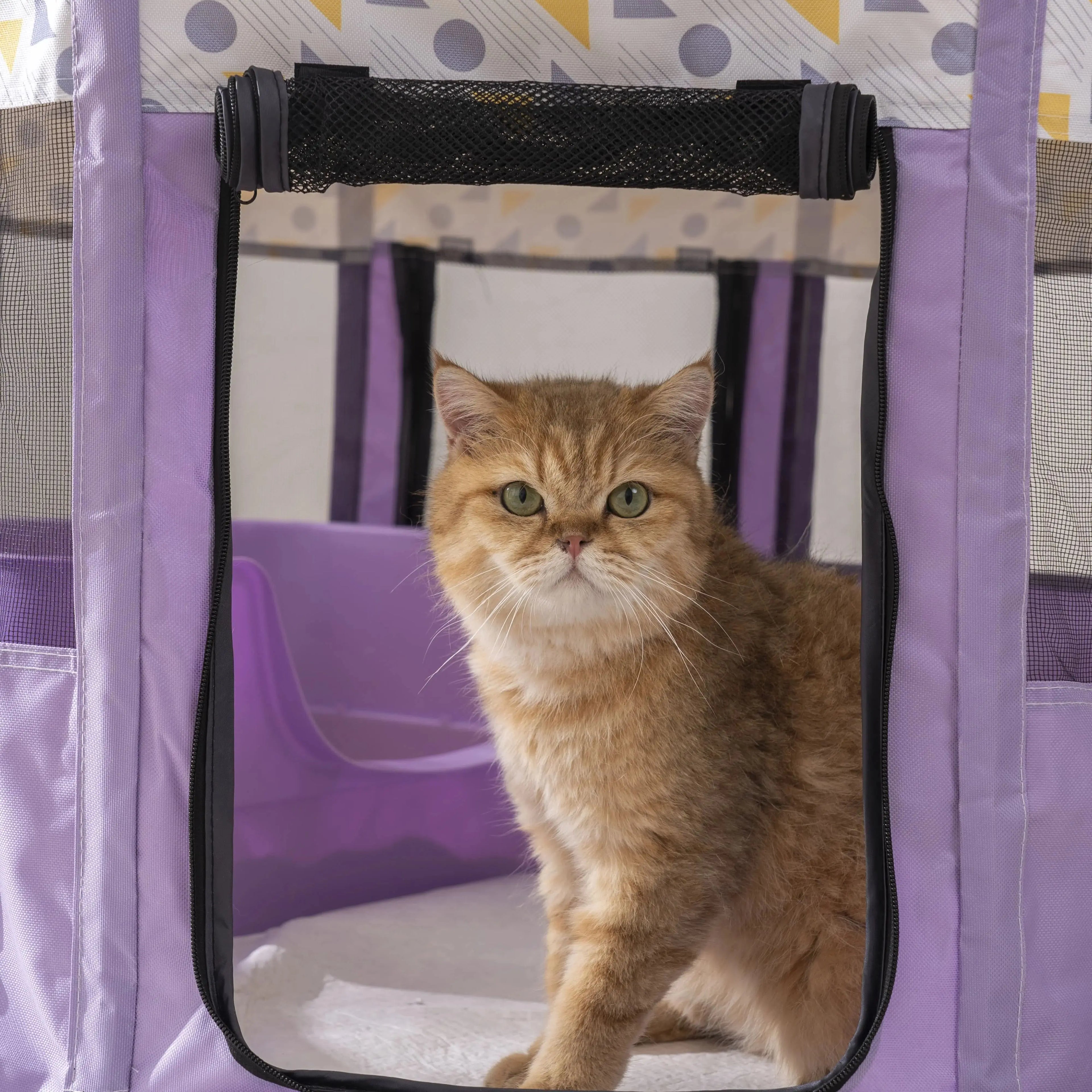 Foldable Mesh Ventilated Circular Cat Nest Outdoor/Indoor for both Dogs and Cats Extra-large and Comfortable Cat Birthing House