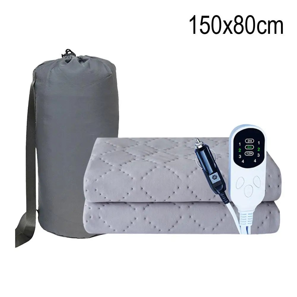 12V Car Electric Blanket Heating Level Car Outdoor Travel Mat Heating Travel Blanket Travel Winter RV SUV Car Electric Blanket