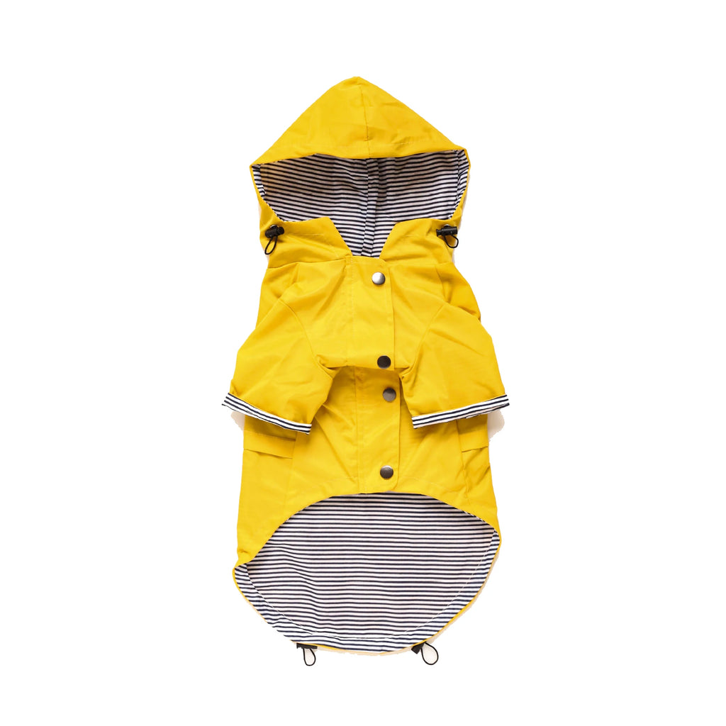 Pet Dog Raincoat Windproof and Rainproof Yellow Puppy Hoodies Jacket Multi-size Suitable for Large, Medium and Small Dog Clothes