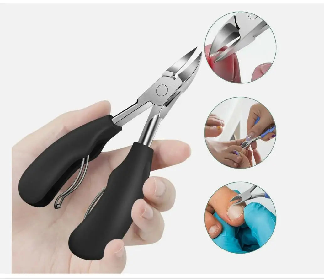 Professional Thick Nail Dead Skin Dirt Remover Super Sharp Curved Blade Nail Tools Toe Nail Clippers Cutter Ingrown Toenail Tool