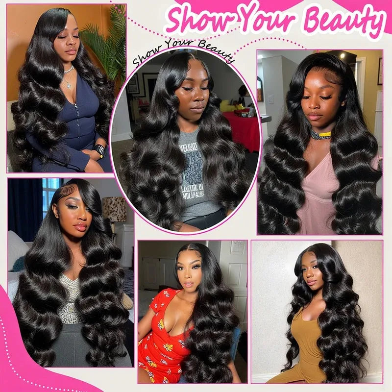 32 Inch Body Wave Human Hair Front Wig 13x6 13x4 Hd Lace Transparent Frontal wig Pre Plucked Brazilian Human Hair Wigs For Women