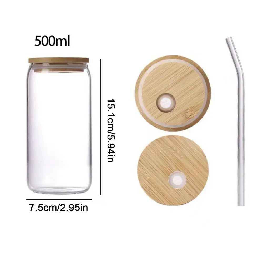 Transparent Glass Tumbler Pink Bow Flower Sticker Drink Juice Cup Suitable For Hot And Cold Drinks Bow Tie Straw Cup