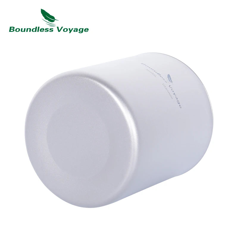 Boundless Voyage Titanium Double Wall Cup 450ml Teacups 120ml Mini Cup 180ml Coffee Mug 300ml Drinkware Double Layer Tableware