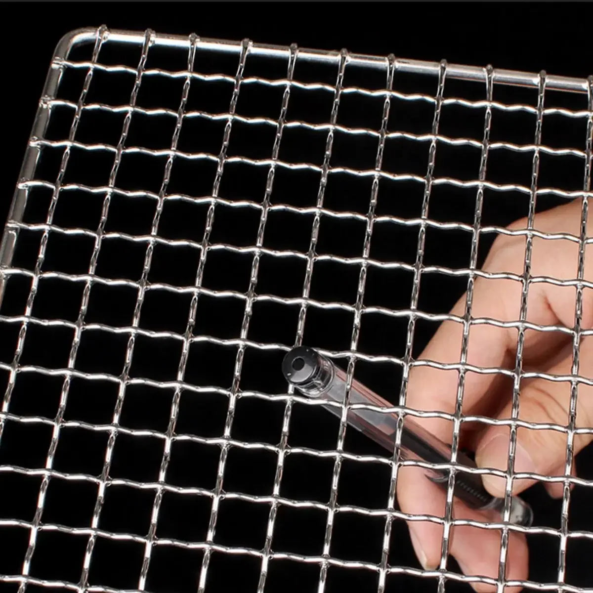47 Sizes Square BBQ Grill 304 Stainless Steel Mesh BBQ Grills Grate Grid Wire Rack Carbon Cooking  Baking Net Korean Barbecue