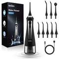 SEJOY Portable Electric Water Flosser Irrigator Dental Teeth Whitening strips 230ML Tank 5 Modes 5 Jet Tips For Home Travel