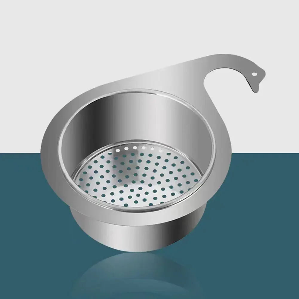 1-2pcs Steel Swan Sink Strainer - Heavy Duty Drain Basket for Kitchen Sink & Bathtub with Anti-Clog Filter