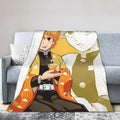 Inosuke Kimetsu No Yaiba Flannel Blankets  Creative Throw Blanket for Home Hotel Sofa  125*100cm Bedspread