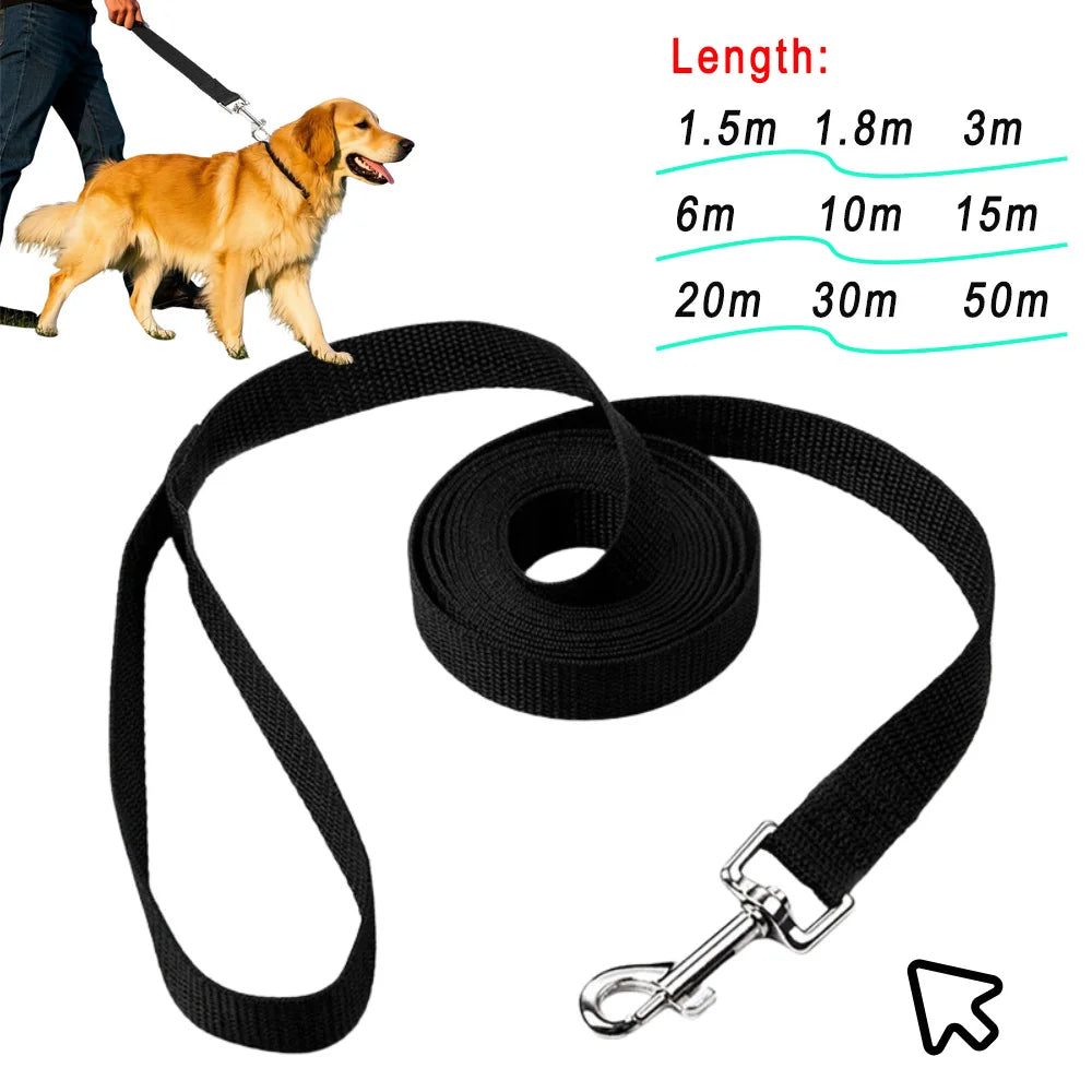 10m 15m Big Dog Leash for Small Large Dogs Outdoor Hiking Puppy Solid Nylon Traction Rope Golden Retriever Labrador Pet Supplies