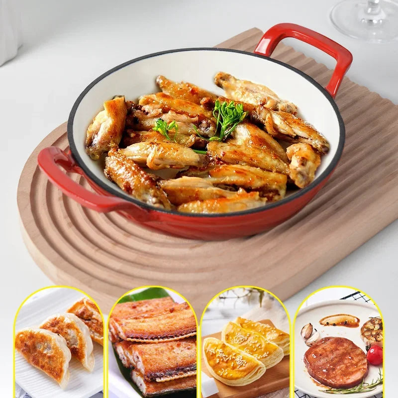 Double Ear Thickening Non-stick Pan Lightweight Household Omelette Pan for Gas Stove And Induction Cooker Universal Use
