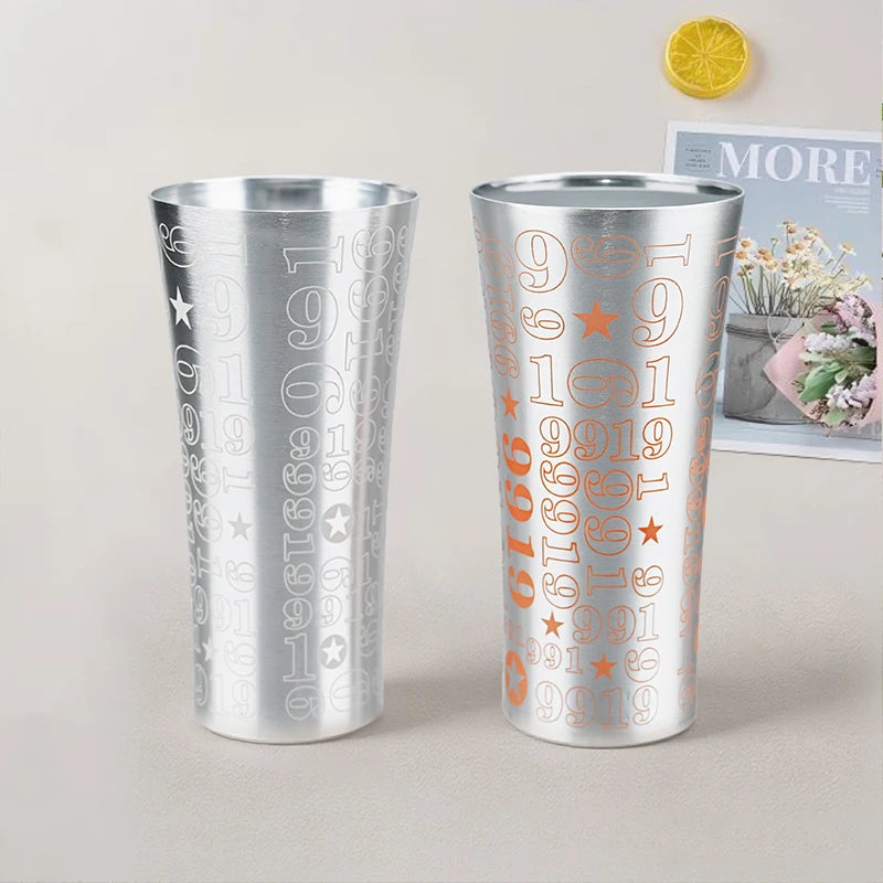 Color Changing Aluminum Cup Anti-fall Aluminum Beer Aluminum Cup Metal Cola Cold Drink Cold Drink Milk Juice Cup Water Bottle
