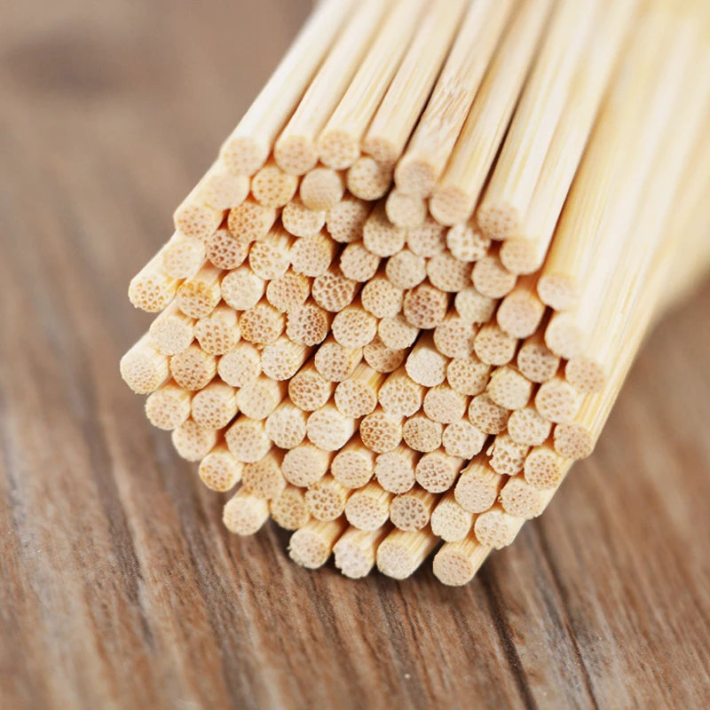 60cm x 6mm 50-100Pcs BBQ Bamboo Skewers Super Long Tornado Potato Wood Skewer Wooden Spiral BBQ Needle Bar Restaurant Supply