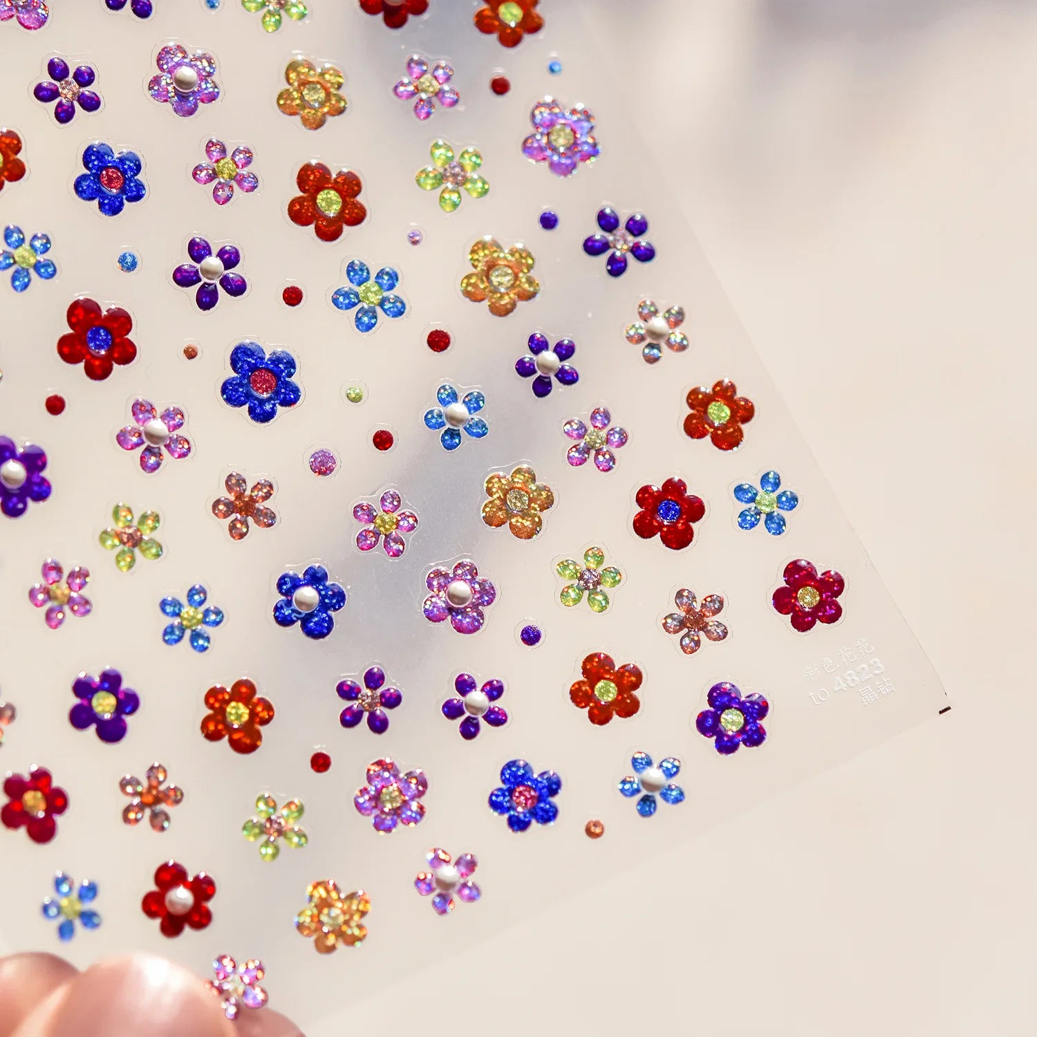 2pcs 5D Kawaii Plum Blossom Nail Stickers Fashion Chinese Flower Nail Art Decoration Self-Adhesive Decals DIY Slider Accessories