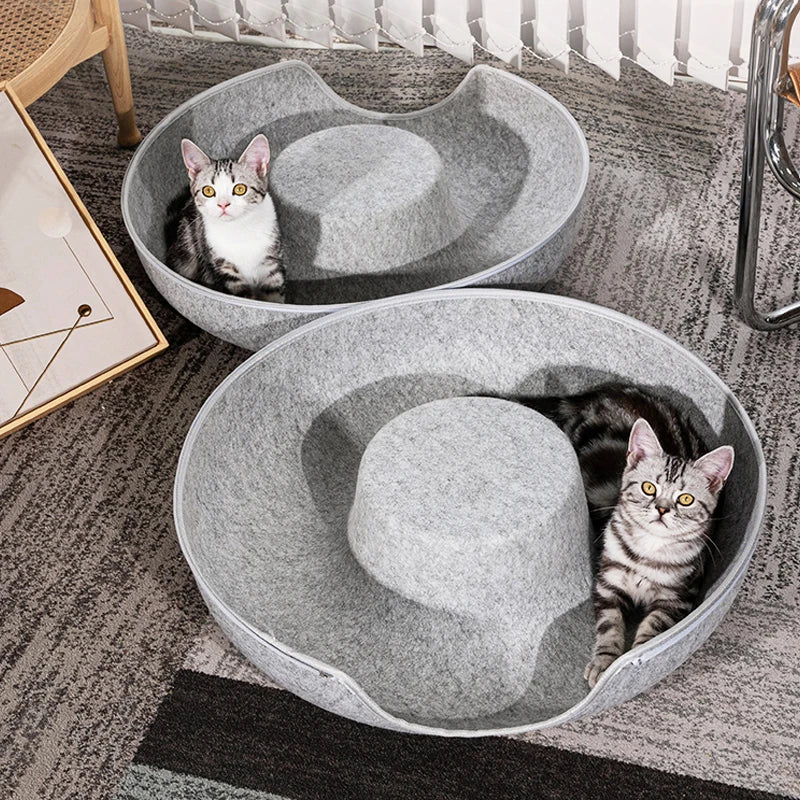 Donut Cat Bed Pet Cat Tunnel Toys Kitten House Basket Interactive Play Kitten Sports Equipment Cat Training Toy Cat House
