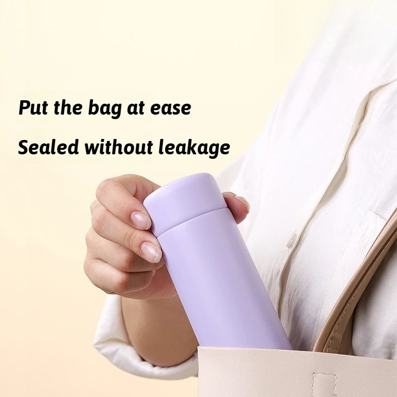 150ml/200ml Mini 316 Stainless Steel Portable Thermos Cup Vacuum Thermal Insulation Pocket Cup with Tea Strainer Water Bottle