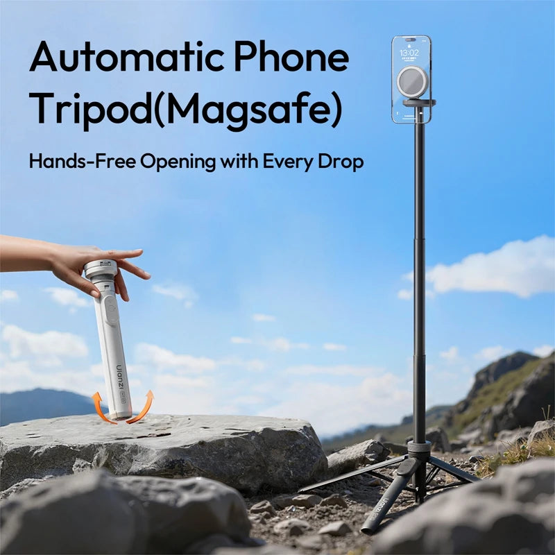 Ulanzi MT85 Automatic Phone Tripod Magsafe Dual-Side Magnet with 10m Wireless Control for Outdoor Travel Selfie Stick Livestream