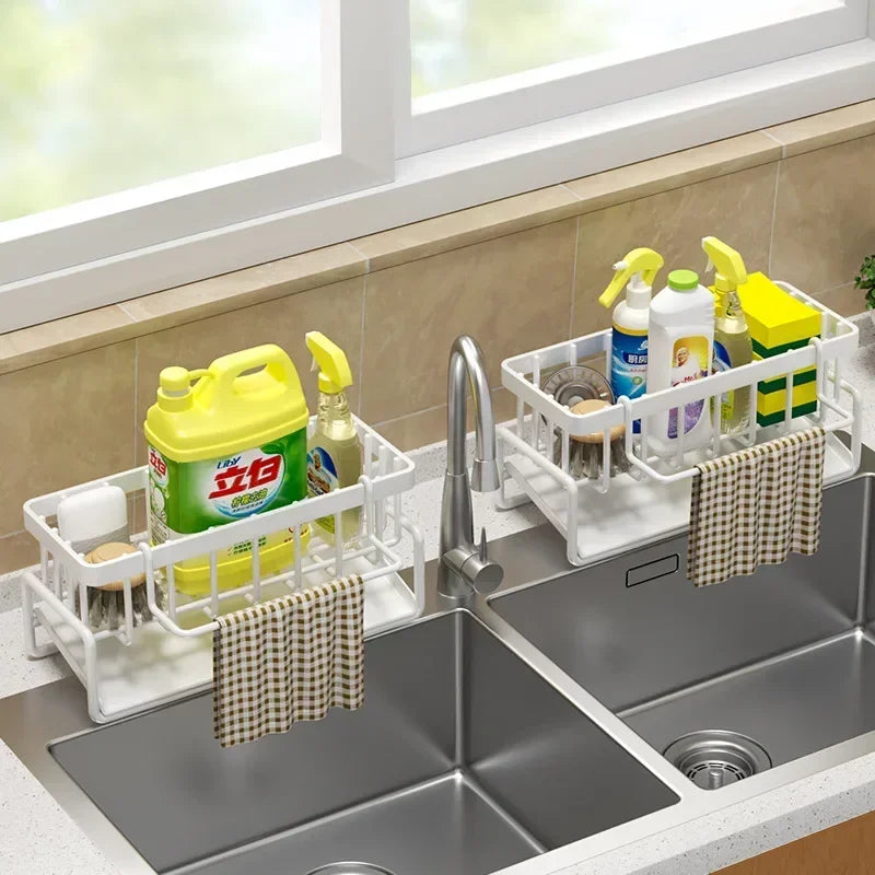 Sink Drain Sponge Holder Sink Basket Brush Holder Dishcloth Hanger Soap Sink Stopper Kitchen Sponge