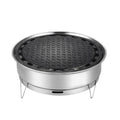 Stainless Steel Korean-Style Charcoal Grilling Oven Outdoor Home Kitchen Outdoor Garden Camping Rotisserie Oven Carbon Grill Pan