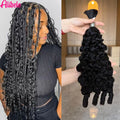 Alibele Hair Bulk Hair For Braiding 100% Real Human Hair Burmese Curly Hair For Boho Braids 12A Grade Hair 95g-105g NaturalColor