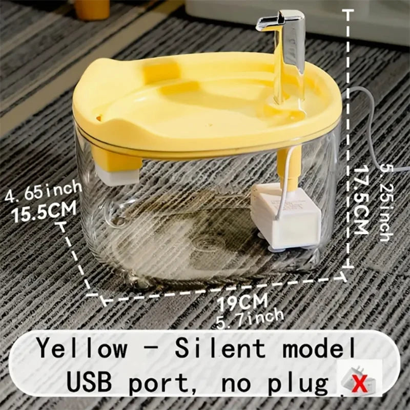 Silent pet drinking fountain cat double filtered live water automatic drinking fountain intelligent water feeding equipment
